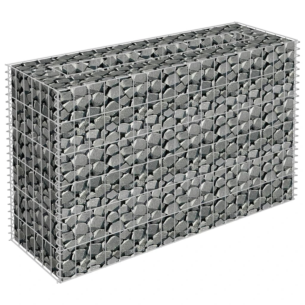 vidaXL vidaXL Gabion Raised Bed Galvanised Steel 90x30x10 cm - Raised Beds