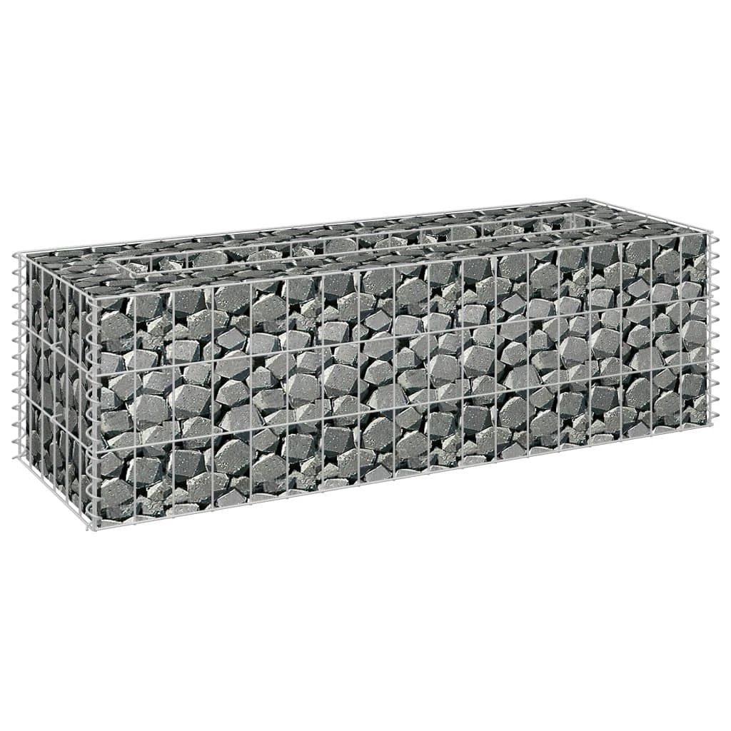vidaXL Gabion Raised Bed Galvanised Steel 90x30x10 cm by vidaXL