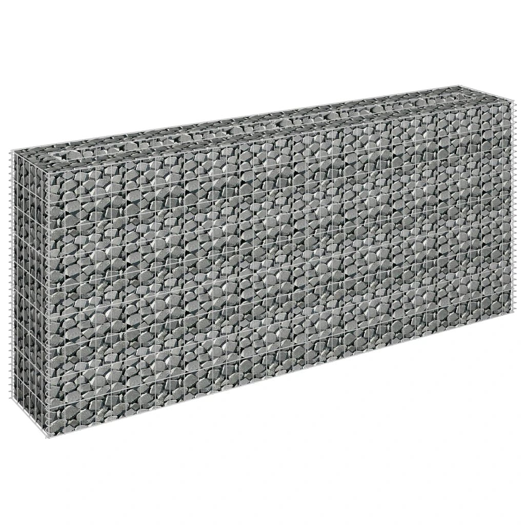 vidaXL Gabion Raised Bed Galvanised Steel 90x30x10 cm by vidaXL
