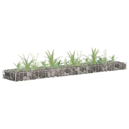 vidaXL Gabion Raised Bed Galvanised Steel 90x30x10 cm by vidaXL