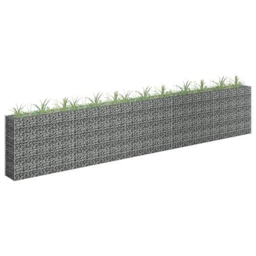 vidaXL vidaXL Gabion Raised Bed Galvanised Steel 90x30x10 cm - Raised Beds