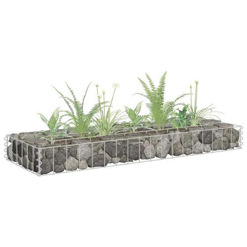vidaXL vidaXL Gabion Raised Bed Galvanised Steel 90x30x10 cm - Raised Beds