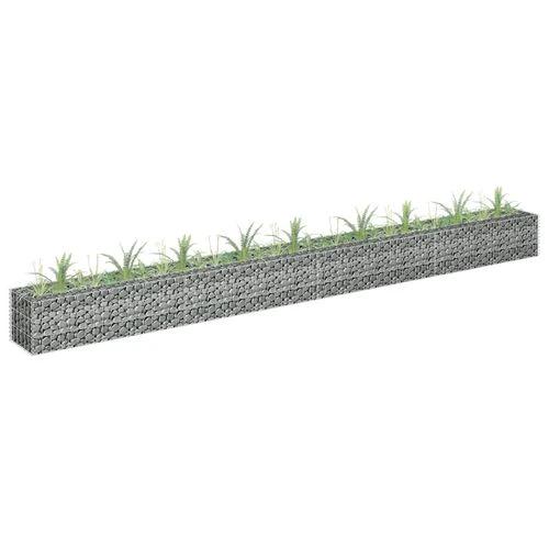 vidaXL vidaXL Gabion Raised Bed Galvanised Steel 90x30x10 cm - Raised Beds