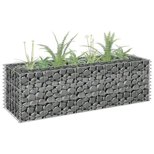 vidaXL vidaXL Gabion Raised Bed Galvanised Steel 90x30x10 cm - Raised Beds