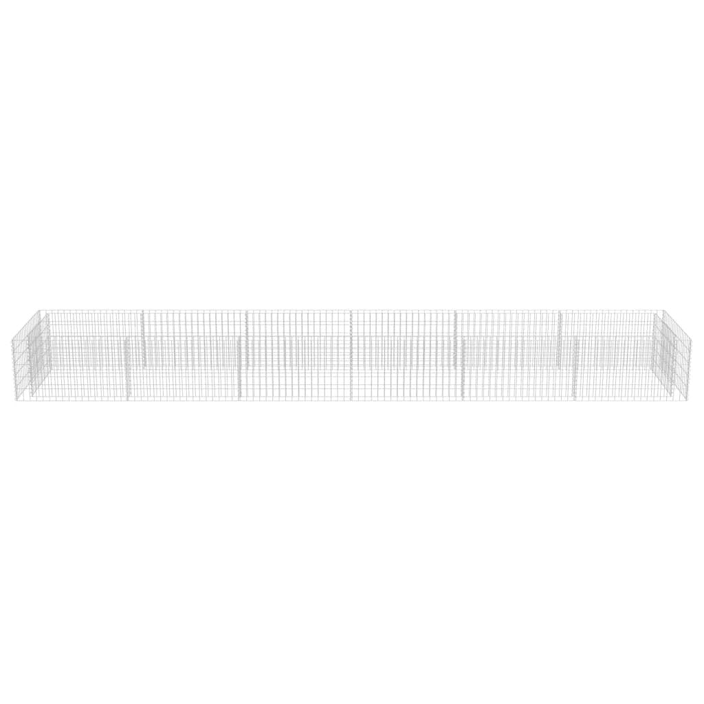 vidaXL vidaXL Gabion Raised Bed Galvanised Steel 450x90x100 cm - Raised Beds