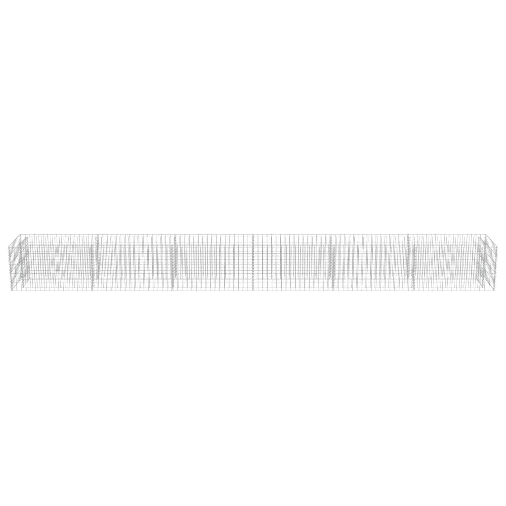 vidaXL vidaXL Gabion Raised Bed Galvanised Steel 450x90x100 cm - Raised Beds