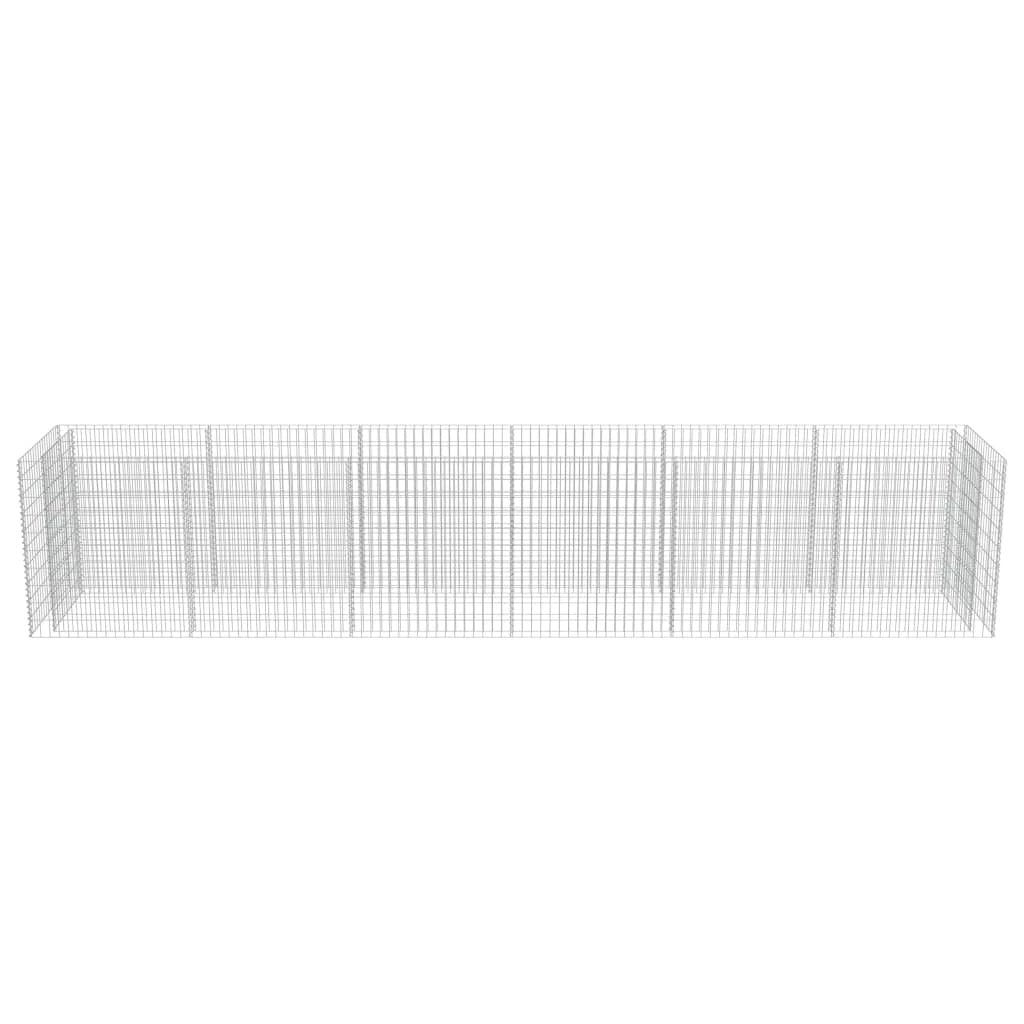 vidaXL vidaXL Gabion Raised Bed Galvanised Steel 450x90x100 cm - Raised Beds