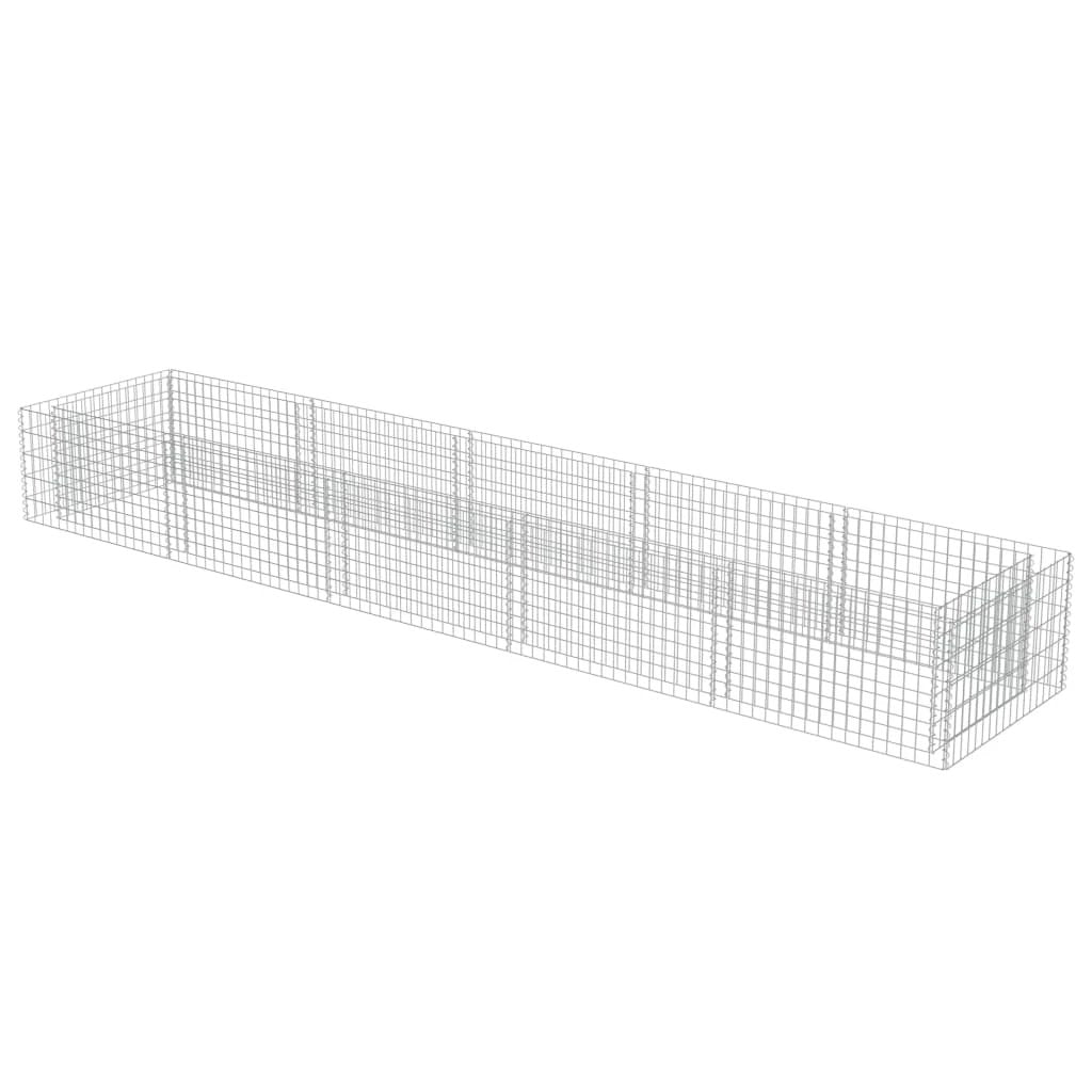 vidaXL Gabion Raised Bed Galvanised Steel 450x90x100 cm by vidaXL