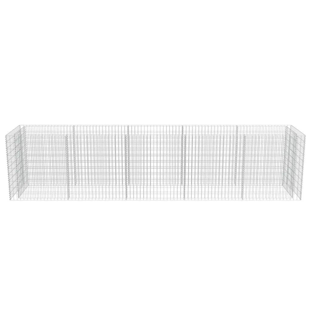 vidaXL vidaXL Gabion Raised Bed Galvanised Steel 450x90x100 cm - Raised Beds