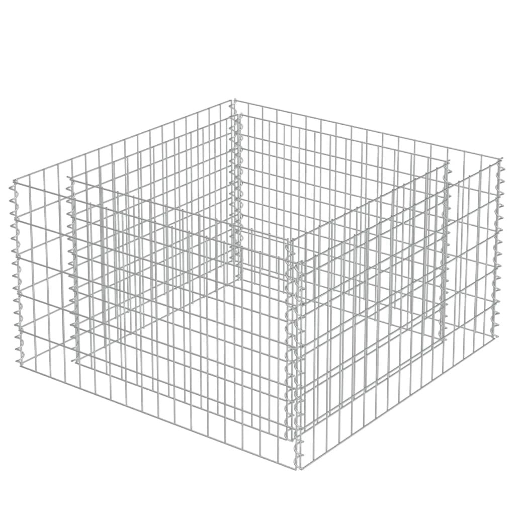 vidaXL Gabion Raised Bed Galvanised Steel 450x90x100 cm by vidaXL