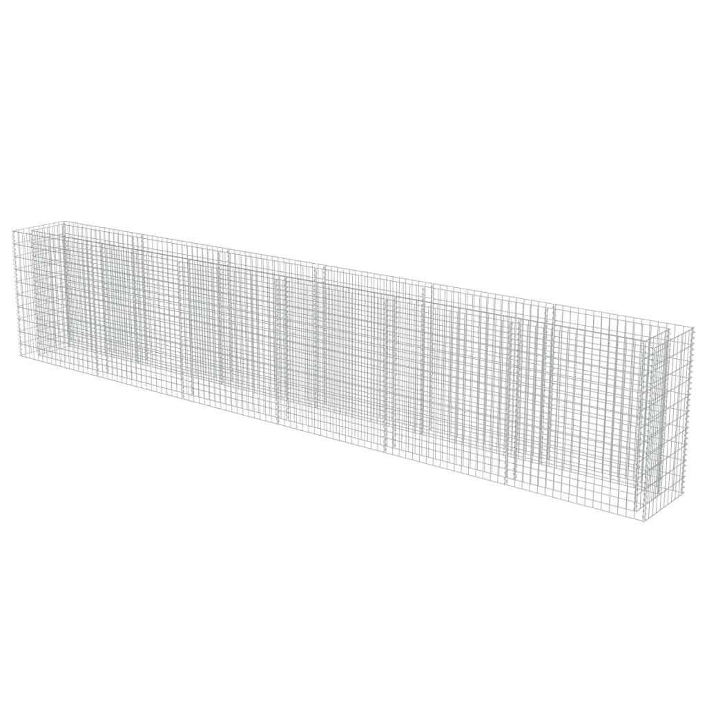 vidaXL vidaXL Gabion Raised Bed Galvanised Steel 450x90x100 cm - Raised Beds
