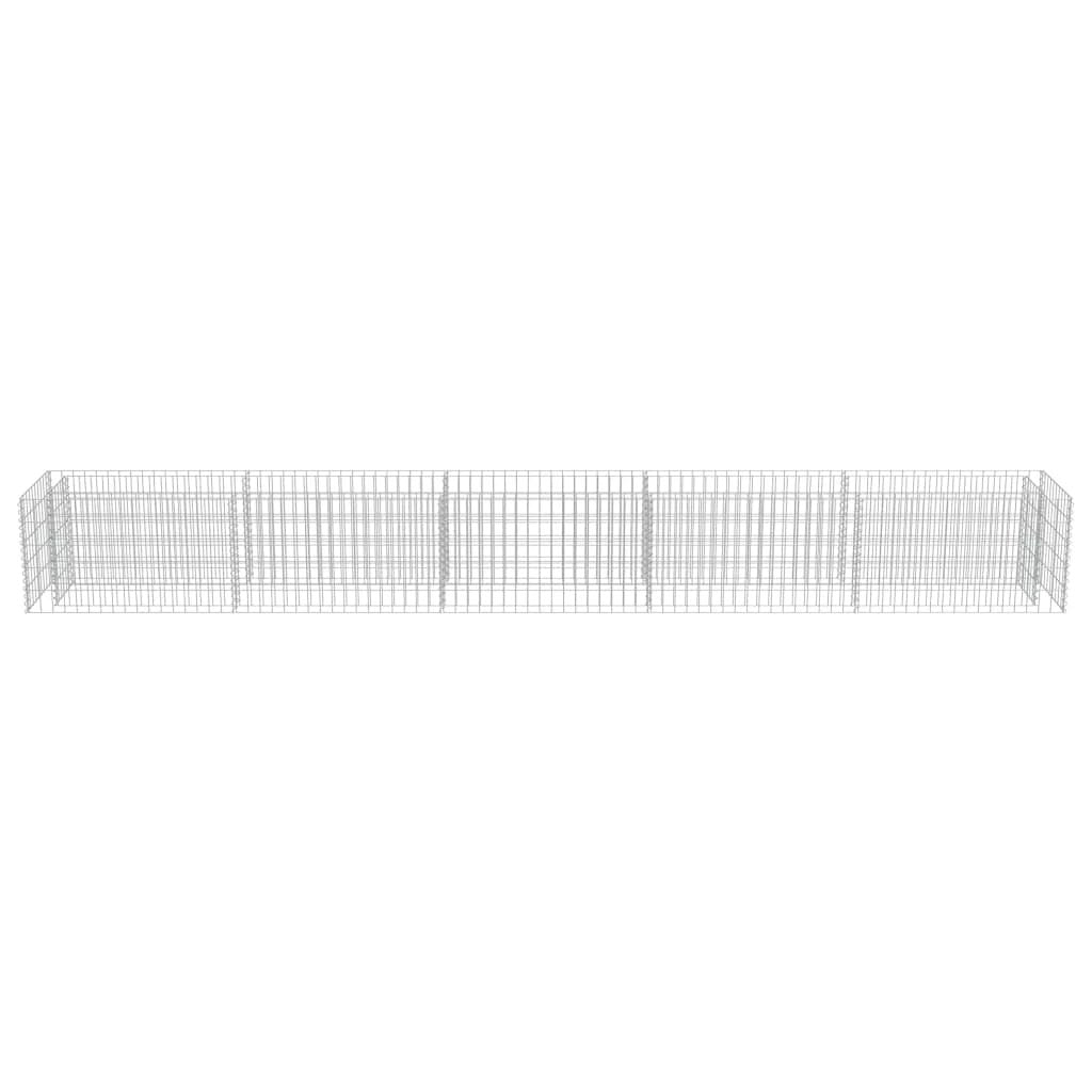 vidaXL Gabion Raised Bed Galvanised Steel 450x90x100 cm by vidaXL