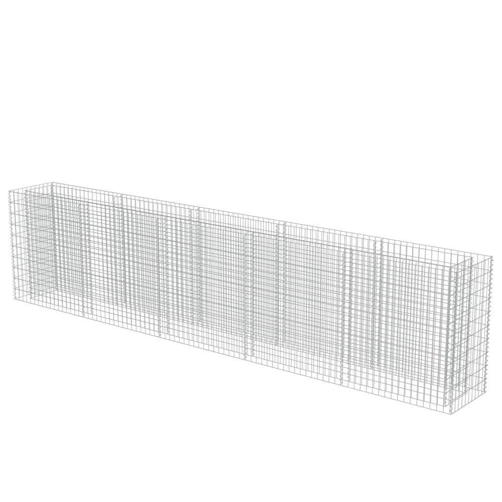 vidaXL vidaXL Gabion Raised Bed Galvanised Steel 450x90x100 cm - Raised Beds