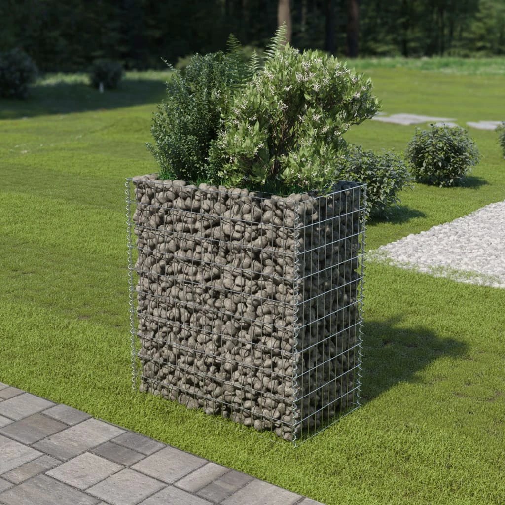vidaXL Gabion Raised Bed Galvanised Steel 450x90x100 cm by vidaXL