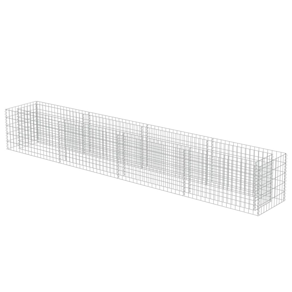 vidaXL vidaXL Gabion Raised Bed Galvanised Steel 450x90x100 cm - Raised Beds