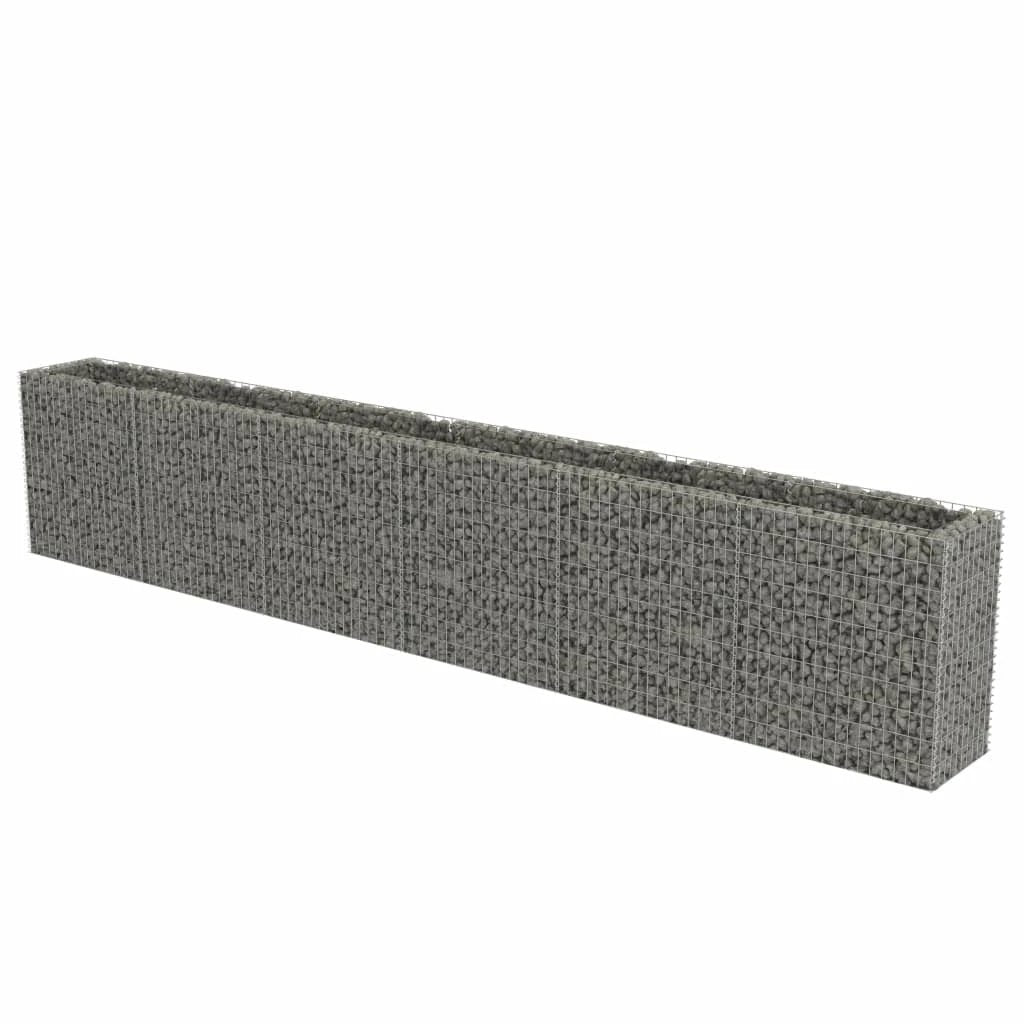 vidaXL vidaXL Gabion Raised Bed Galvanised Steel 450x90x100 cm - Raised Beds
