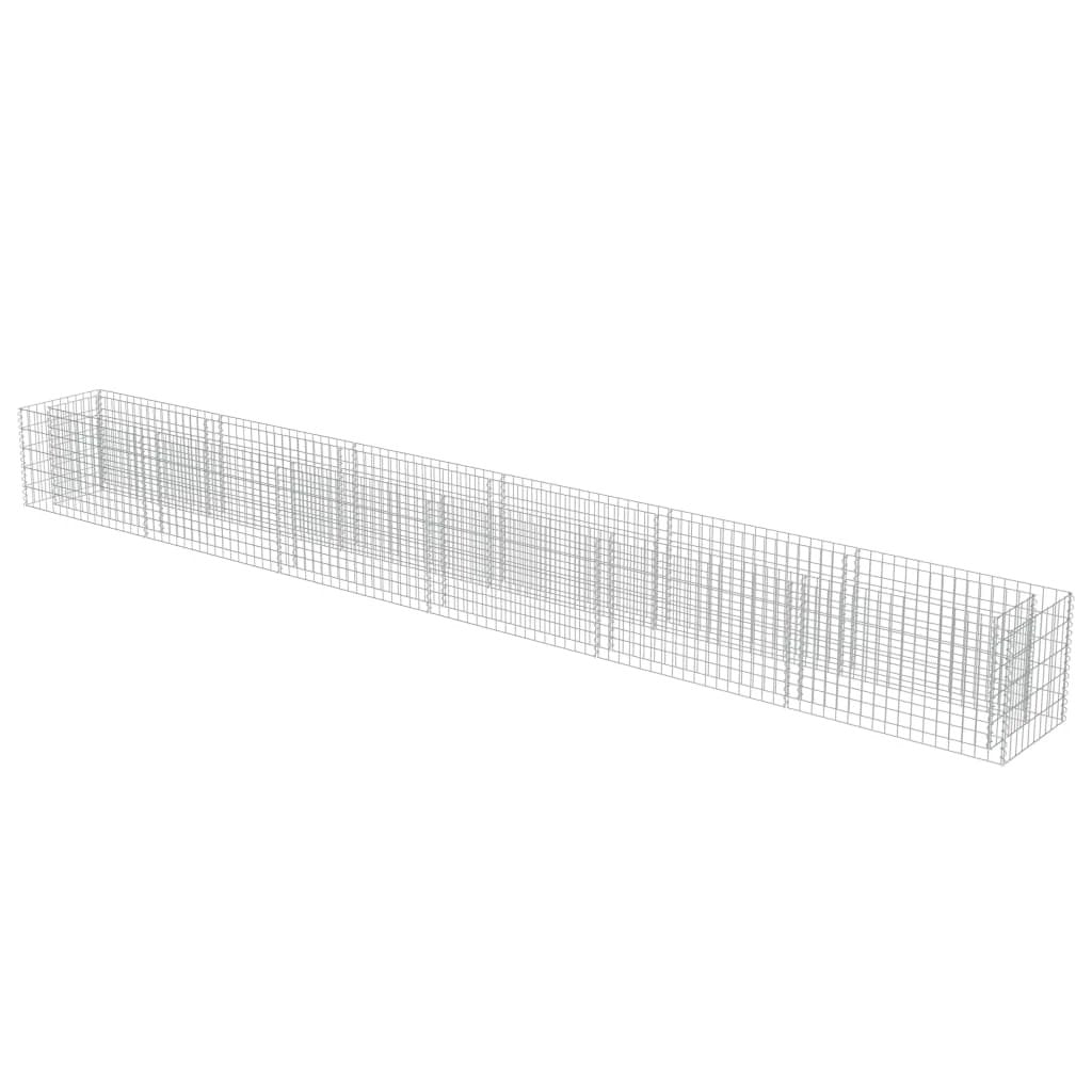 vidaXL vidaXL Gabion Raised Bed Galvanised Steel 450x90x100 cm - Raised Beds