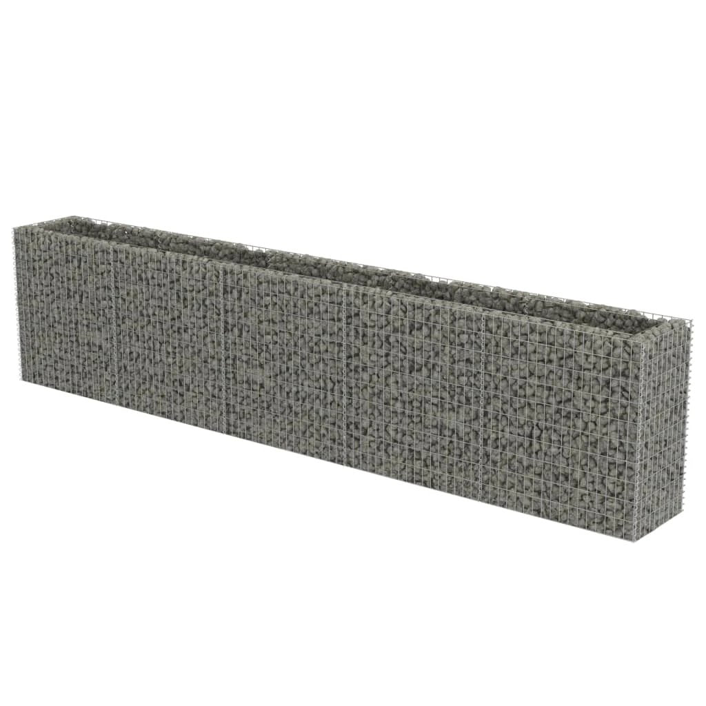 vidaXL vidaXL Gabion Raised Bed Galvanised Steel 450x90x100 cm - Raised Beds