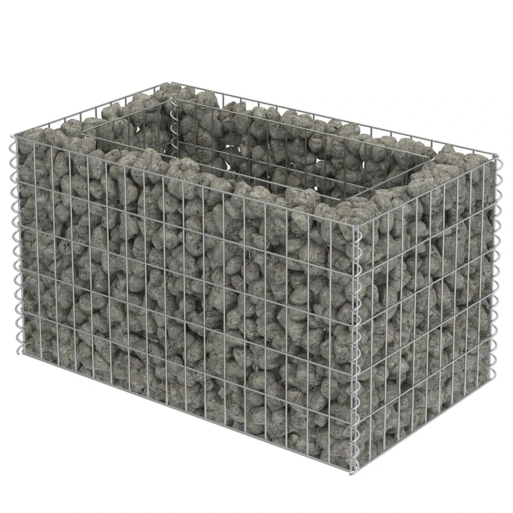vidaXL vidaXL Gabion Raised Bed Galvanised Steel 450x90x100 cm - Raised Beds