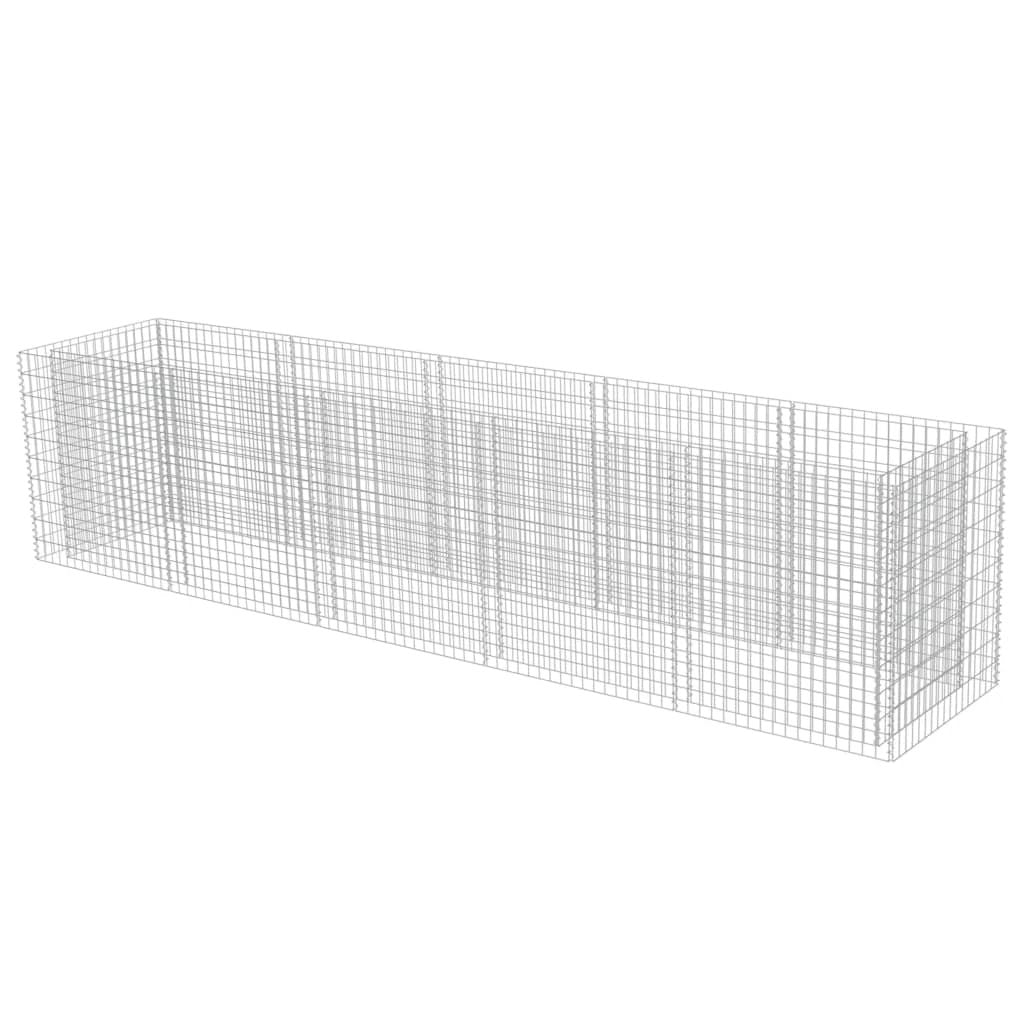 vidaXL vidaXL Gabion Raised Bed Galvanised Steel 450x90x100 cm - Raised Beds