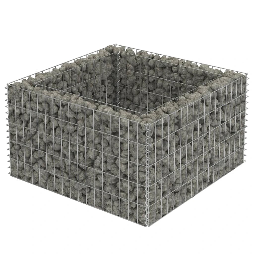 vidaXL Gabion Raised Bed Galvanised Steel 450x90x100 cm by vidaXL