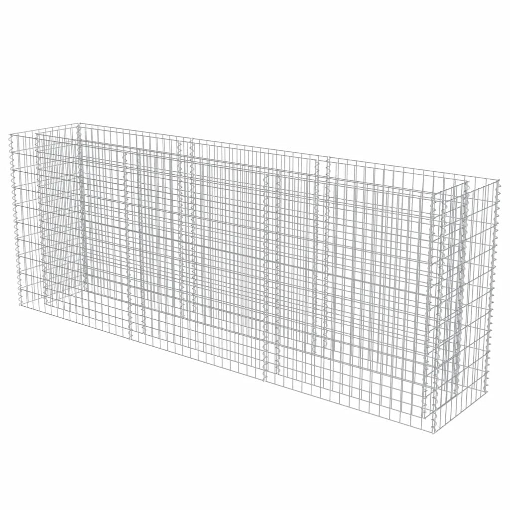 vidaXL vidaXL Gabion Raised Bed Galvanised Steel 450x90x100 cm - Raised Beds