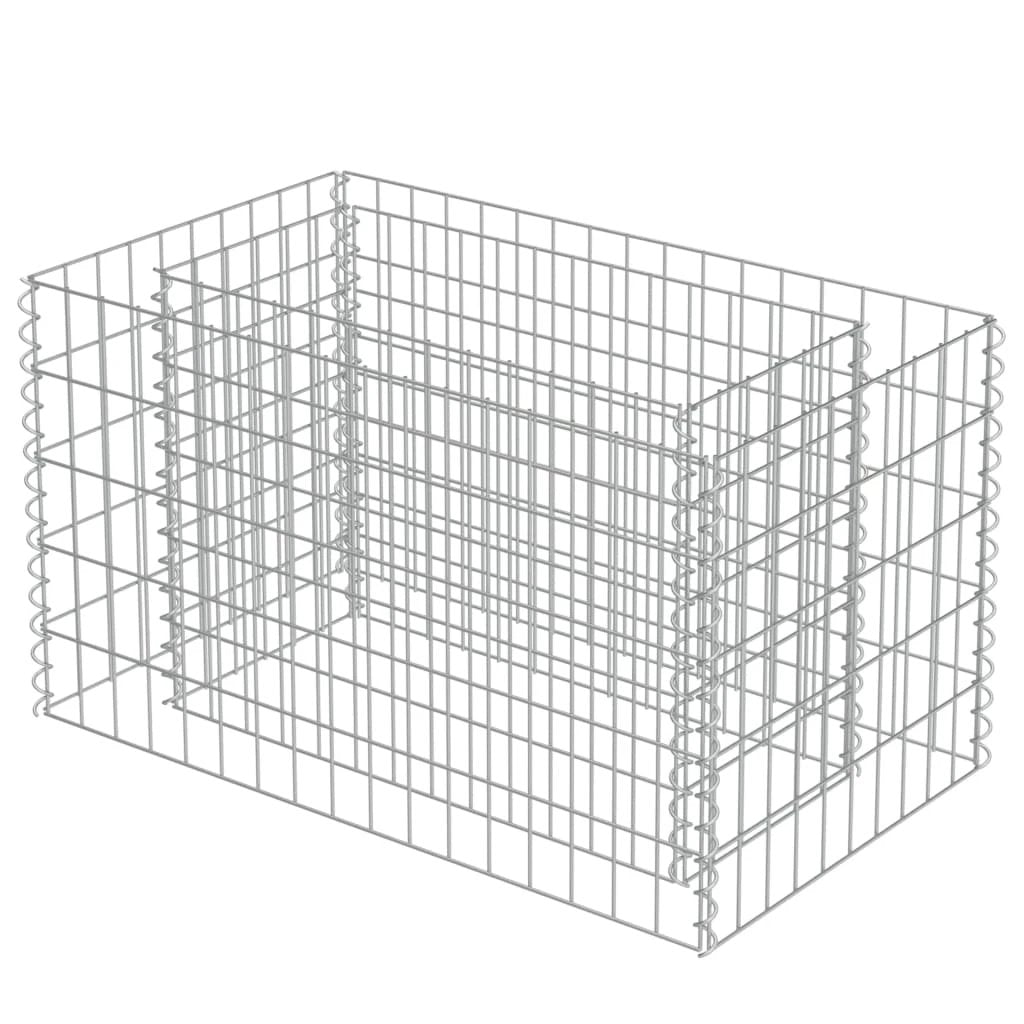 vidaXL vidaXL Gabion Raised Bed Galvanised Steel 450x90x100 cm - Raised Beds