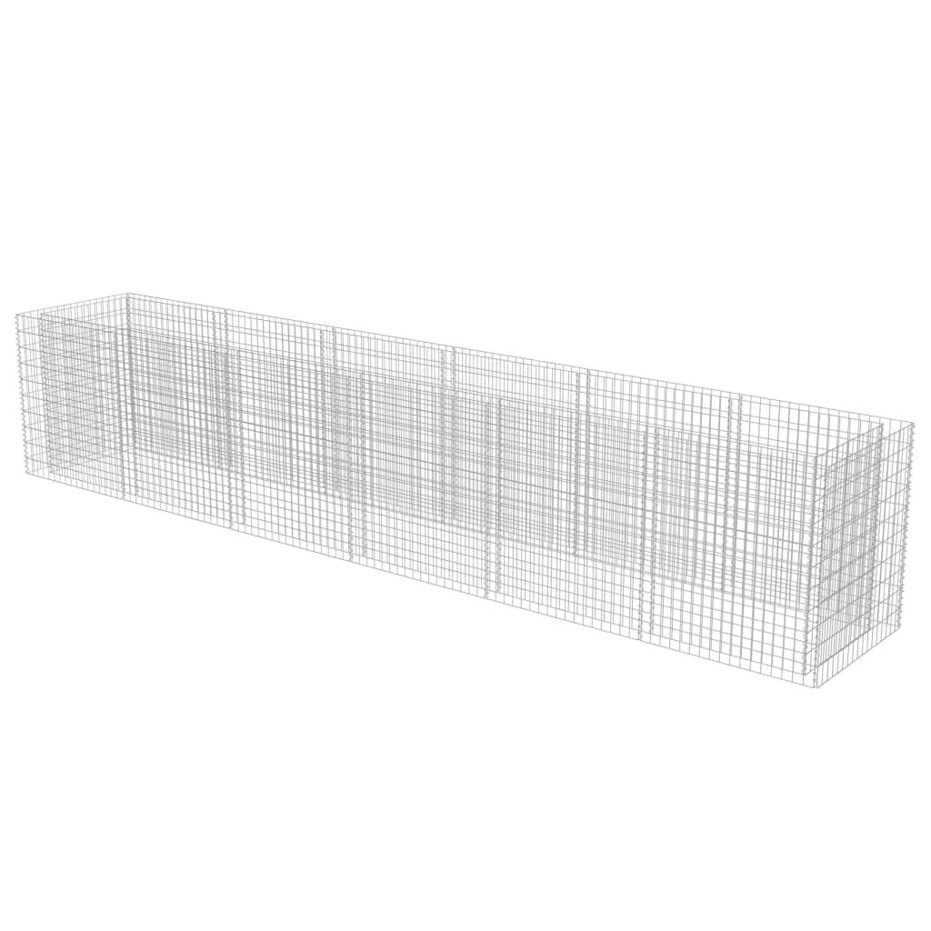 vidaXL vidaXL Gabion Raised Bed Galvanised Steel 450x90x100 cm - Raised Beds