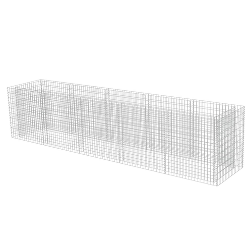 vidaXL vidaXL Gabion Raised Bed Galvanised Steel 450x90x100 cm - Raised Beds
