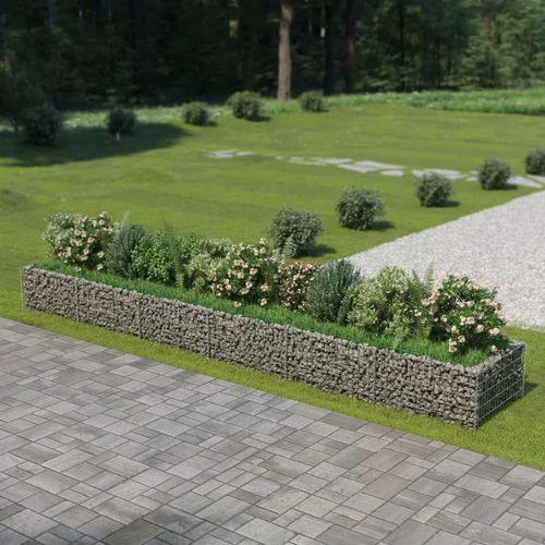 vidaXL Gabion Raised Bed Galvanised Steel 450x90x100 cm by vidaXL