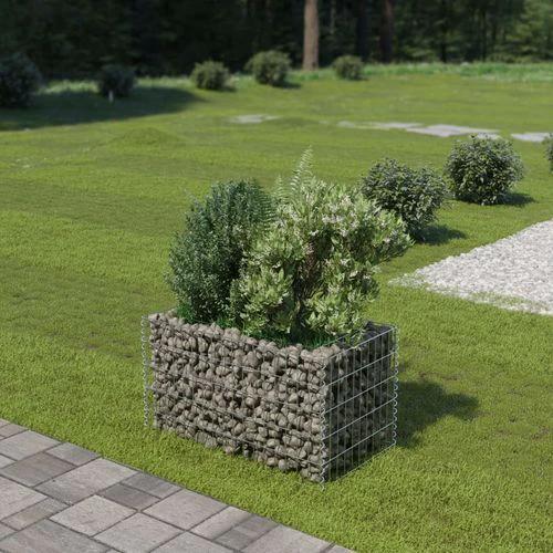 vidaXL Gabion Raised Bed Galvanised Steel 450x90x100 cm by vidaXL