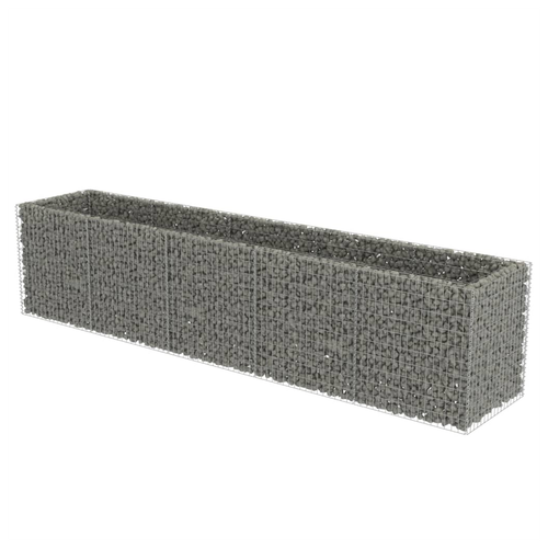 vidaXL vidaXL Gabion Raised Bed Galvanised Steel 450x90x100 cm - Raised Beds