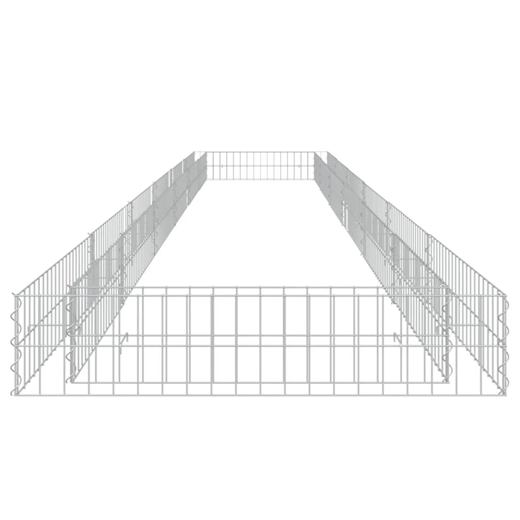 vidaXL vidaXL Gabion Raised Bed Galvanised Steel 100x100x20 cm - Raised Beds