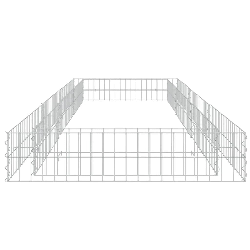 vidaXL Gabion Raised Bed Galvanised Steel 100x100x20 cm by vidaXL