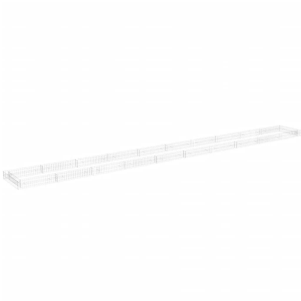 vidaXL Gabion Raised Bed Galvanised Steel 100x100x20 cm by vidaXL