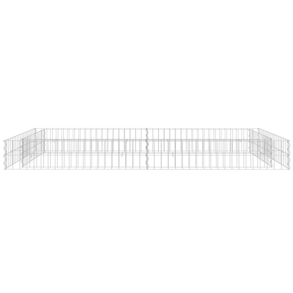 vidaXL vidaXL Gabion Raised Bed Galvanised Steel 100x100x20 cm - Raised Beds