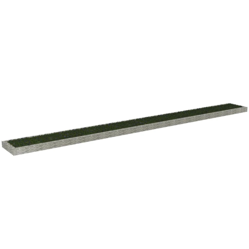 vidaXL Gabion Raised Bed Galvanised Steel 100x100x20 cm by vidaXL