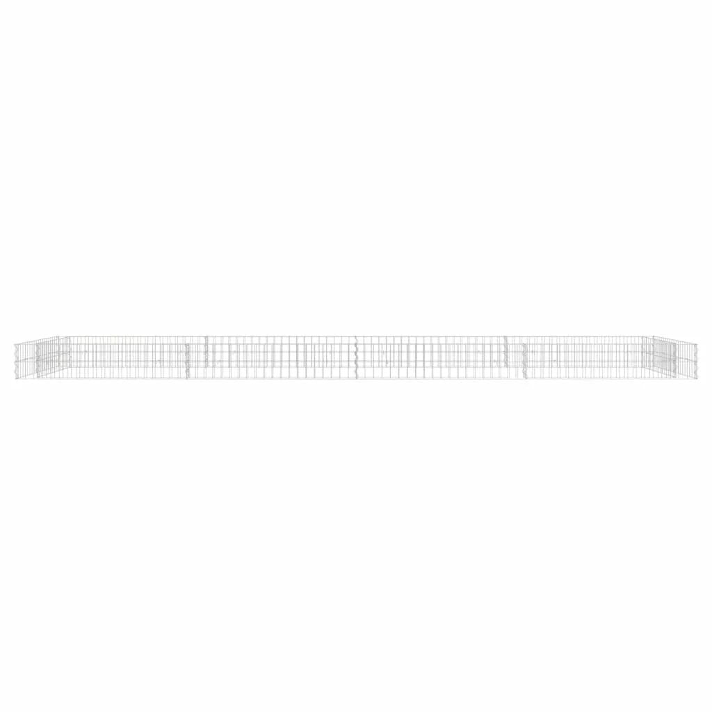 vidaXL Gabion Raised Bed Galvanised Steel 100x100x20 cm by vidaXL
