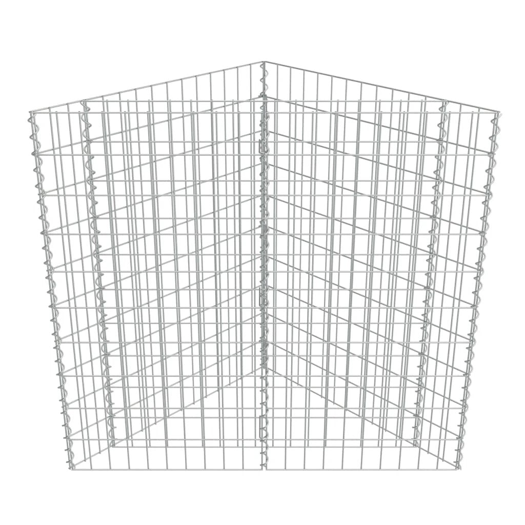 vidaXL Gabion Raised Bed Galvanised Steel 75x75x50 cm by vidaXL