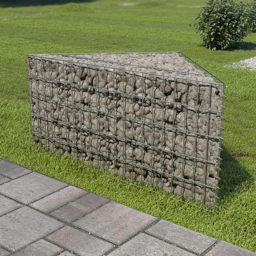 vidaXL Gabion Raised Bed Galvanised Steel 75x75x50 cm - Raised Beds