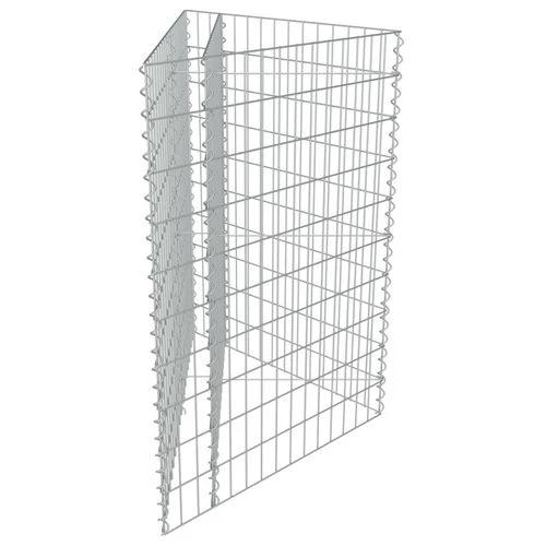 vidaXL Gabion Raised Bed Galvanised Steel 75x75x50 cm - Raised Beds