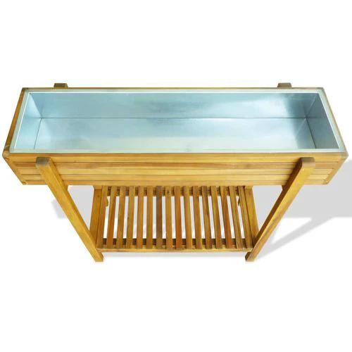 vidaXL Raised Garden Raised Bed Solid Acacia Wood and Zinc - Raised Beds