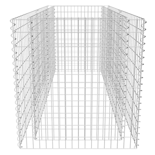vidaXL vidaXL Gabion Raised Bed Steel 180x90x100 cm Silver - Raised Beds