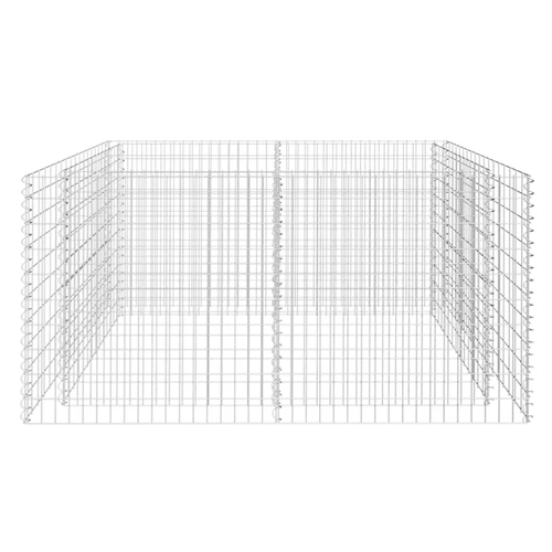 vidaXL vidaXL Gabion Raised Bed Steel 180x90x100 cm Silver - Raised Beds