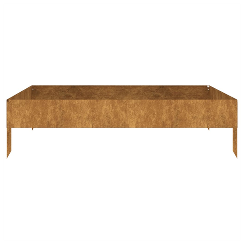 vidaXL Garden Raised Bed 100x100x26 cm Corten Steel by vidaXL