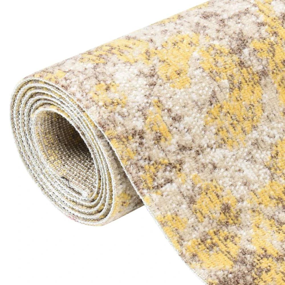 vidaXL Outdoor Rug Flatweave vidaXL 80x150 cm Yellow - Uncategorized Rug