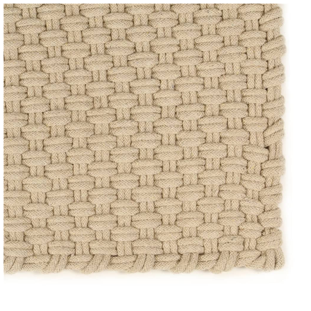 vidaXL Rug Rectangular Natural 80x160 cm vidaXL Cotton by vidaXL