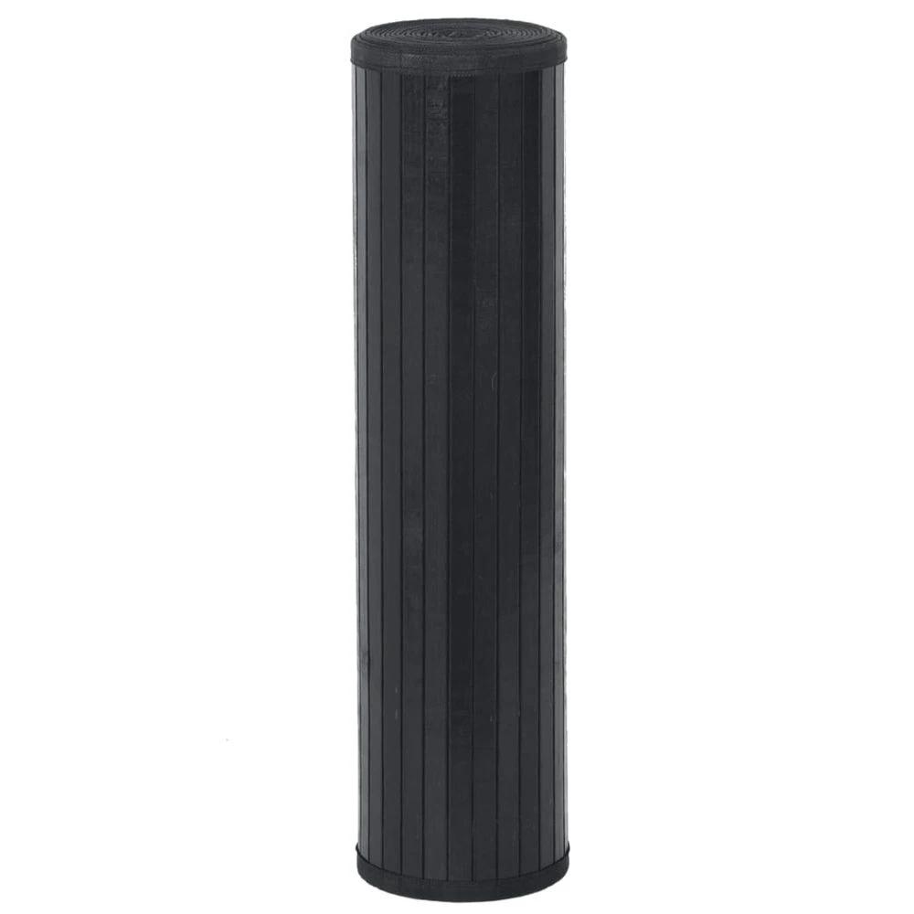 Rug Rectangular Black80x100 cm vidaXL Bamboo by vidaXL