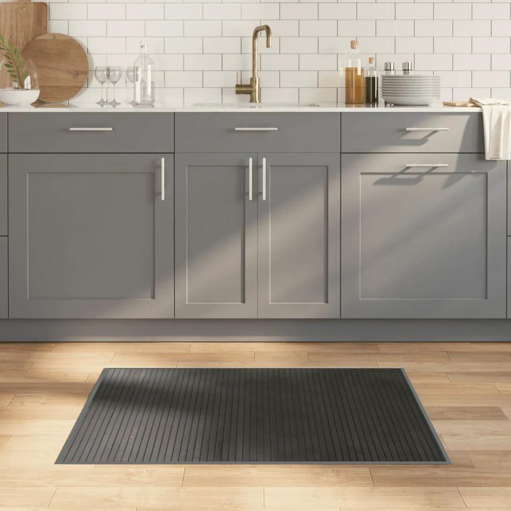 vidaXL Rug Rectangular Grey70x100 cm vidaXL Bamboo - Rug