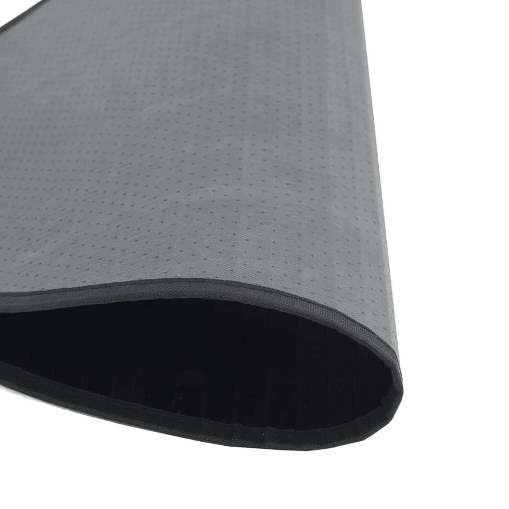 vidaXL Rug Round Black100 cm Bamboo by vidaXL